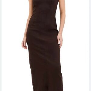Reformation Brown Sleeveless Maxi Dress